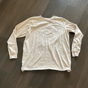 Clearwater Outfitters 100% Cotton Heathered Beige/White Long Sleeve Shirt Size L